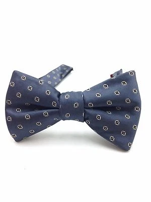 $100 Alfani Men`S Check White Gray Wedding Bow Tie Classic Adjustable Bowtie - Image 1 of 4