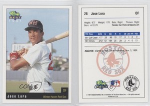 1991 Classic Best Winter Haven Red Sox Jose Lora #28