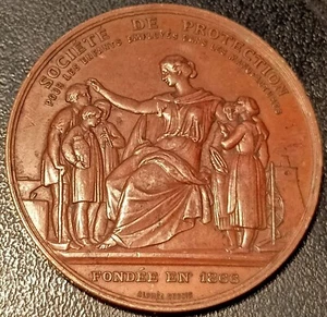 Medal - Association Protection Of Kids Workers Go IN The Manufactures 1896 - Picture 1 of 3