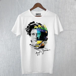 T-Shirt Maglietta Tribute SENNA Ayrton Legend Driver F1 Champion Memory Brasil - Imagen 1 de 4