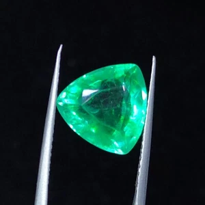 Zertifizierter natürlicher kolumbianischer grüner Smaragd loser Edelstein 7,07 ct transparenter Edelstein - Bild 1 von 8