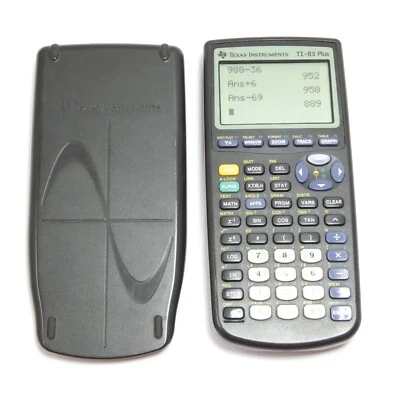 CALCULATRICE TI 83 PLUS NOIR TEXAS INSTRUMENTS GRAPHIQUE COLLEGE & LYCEE - Photo 1/4