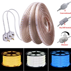 1m-30m LED Strip 3014 Main Plug In Tape Rope Lights Waterproof Outdoor 220V 240V - Picture 1 of 15