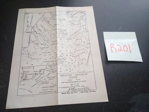 1915 Marion Harbor MA NY NH Steam Railroad Aucoot Army Mappa schizzo ingegneria - Foto 1 di 3
