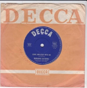 MARIANNE FAITHFULL Come And Stay With Me Original Australian single EX cond. - Picture 1 of 2
