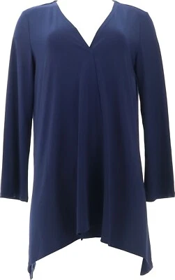 Cárdigan Antthony Largo-Slv Pañuelo Dobladillo Fluido Azul Marino S NUEVO (300) Foto 1 de 4