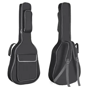 41" 12mm Padded Black Guitar Bag Case Gig Bag Guitar Accessories Soft Guitar Bag - Picture 1 of 10