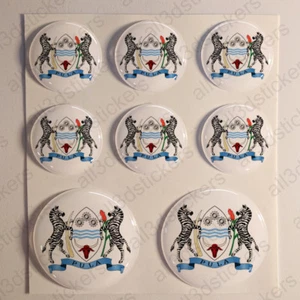 Pegatinas Botswana Escudo de armas Gel Cúpula Resina 3D Botswana Vinilo Adhesivo Calcomanías - Imagen 1 de 1
