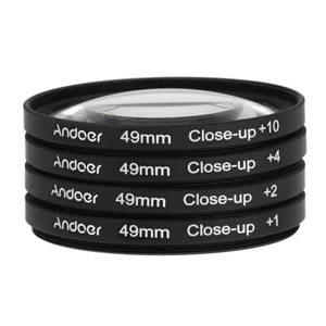Andoer 49mm Macro Close-Up Filter Set+1+2+4+10+Pouch for Nikon Canon U8M1 - Picture 1 of 12