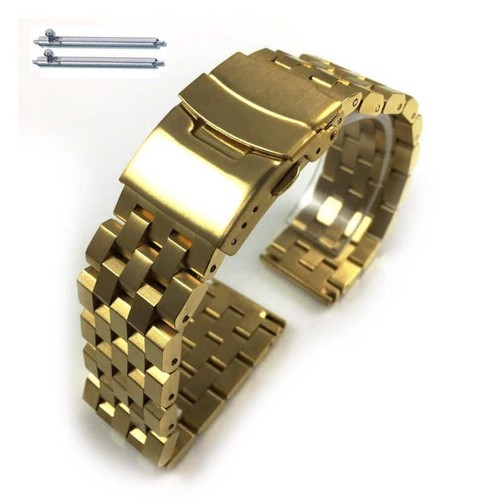 MICHAEL KORS Cinturino Orologio Metallo Acciaio Inox Oro Bracciale Massiccio Sgancio Rapido #5053