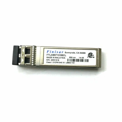 Finisar FTLX8571D3BCL SFP+SR/SW 10Gb/s 850nm Multimode SFP+ Transceiver - Image 1 of 3