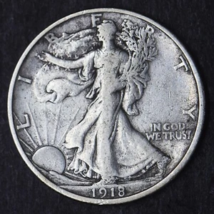 1918-S Walking Liberty Silver Half Dollar 50C - COINGIANTS - - Picture 1 of 2