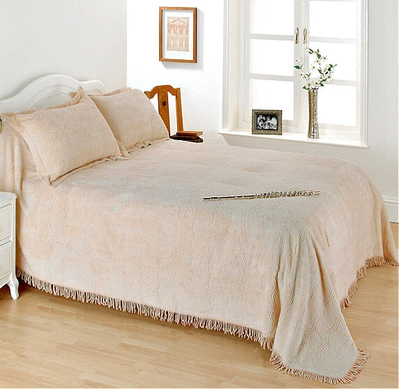 Diana Cowpe Bedspread Candlewick Geneva Design | 100% Cotton Chenille Bed Throw  - Image 1 of 1