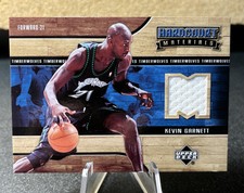 KEVIN GARNETT GAME-USED JERSEY PATCH 2006-07 UD UPPER DECK HARDCOURT MATERIALS