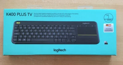 Logitech K400 Plus TV Wireless Funk Tastatur inkl. integriertem Touchpad, QWERTZ - Bild 1 von 4