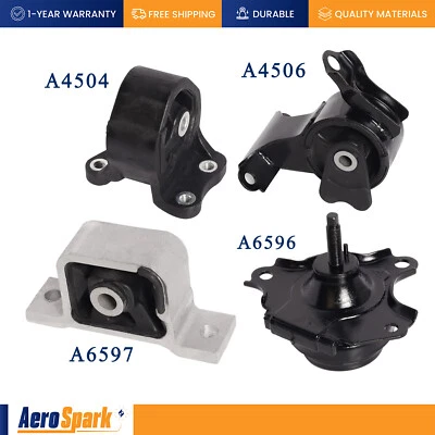 4pcs Motor Mounts Set for Honda Element 2.4L Auto 03-06 A6597 A4504 A4506 A4573 - Image 1 of 4