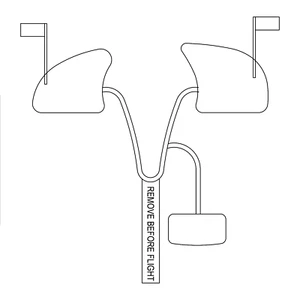 Maule Air M5 Cowl Plugs w/ RBF Streamer (w/ Fuel Injected IO-540) (Color: Red) - Picture 1 of 1