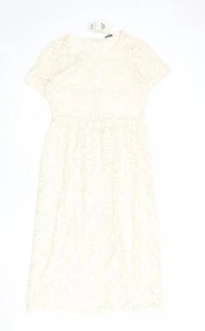 Miss Selfridge Womens Ivory Cotton Blend Size 10 - Picture 1 of 10