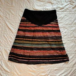 Motherhood Maternity layered Striped Patchwork lace skirt Sz S Fairy Grunge - Picture 1 of 8