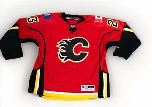 Maglia vintage Reebok 2014 Calgary Flames AB PATCH ROSSO uomo Sean Monahan #23 XL - Foto 1 di 11