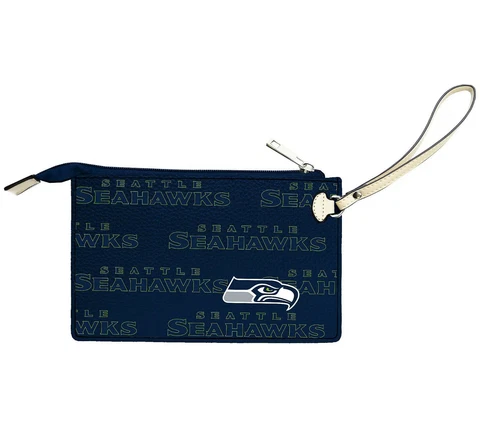 Seattle Seahawks NFL Victory Wristlet Fashion Handbag with Strap Cover