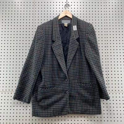 Chaqueta Blazer Norton MCNAUGHTON Mezcla Lana Gris Dos Botones Clásica Para Mujer 10 Foto 1 de 4