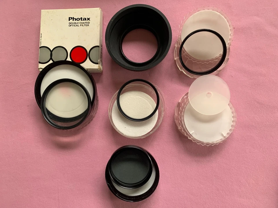 LENS HOOD & FIVE CAMERA LENS FILTERS (52mm, 55mm & 62mm) - Image 1 of 1