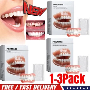 Vollprothesen Set für Männer und Frauen Oberer und Unterer Zahnersatz Falsche Zähne Persönlich  - Bild 1 von 11
