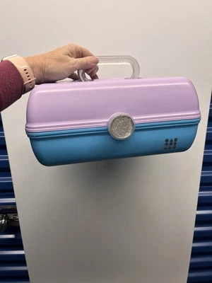 复古 Caboodles 化妆盒蓝紫色储物盒 5626 12 — 第 1/4 张图片