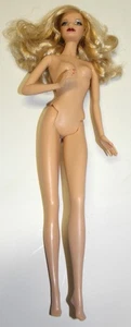 GORGEOUS 2011 Holiday Barbie Nude Blonde Hair MODEL MUSE Doll red lips & nails - Picture 1 of 4