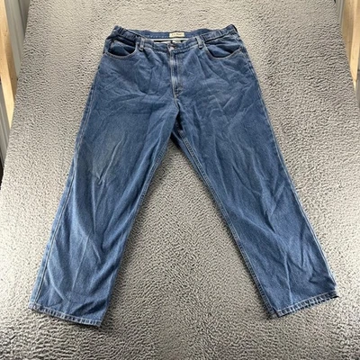 LL Bean Jeans Mens 38x30 Blue Medium Wash Cotton Relaxed Fit Denim Workwear - Image 1 of 4