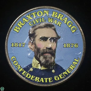 Civil War Commemorative Half Dollar Braxton Bragg 1817-1876 Confederate General - Picture 1 of 2