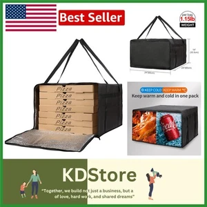 Isolierte Pizza Liefertasche - 132L Fassungsvermögen für Doordash & Grubhub - Bild 1 von 8
