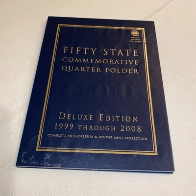 COMPLETE FIFTY STATE COMMEMORATIVE QUARTER FOLDER DELUXE EDITION 1999-2008 SET - Image 1 of 4