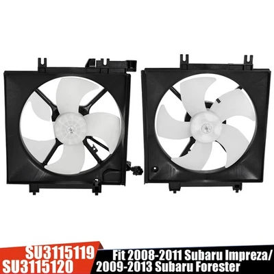 Radiator Condenser Cooling Fan For Subaru 2008-2011 Impreza 2009-2013 Forester - Imagem 1 de 4