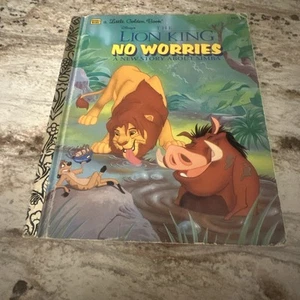 Vintage 1995 Disney's The Lion King No Worries A Little Golden Book Hardcover - Picture 1 of 6