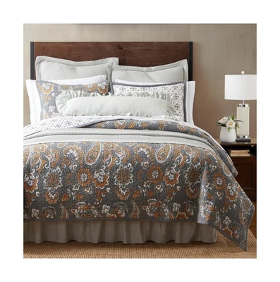 Paseo Road Abbie 2 Piece Quilt Set with Pillow Sham, Gray, Twin Size, Cotton ... - Image 1 of 4
