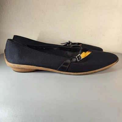 Salvatore Ferragamo Audrey Ballet Pisos Negros Talla 8.5 2A Foto 1 de 4