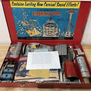 Gilbert No. 10083 Amusement Park Erector Set in Original Metal Case - Picture 1 of 24