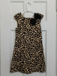 Dollie & Me Leopard Print Short Sleeve Dress Girl’s 6 Kid’s Youth V - Picture 1 of 5
