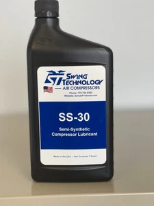 PISTON AIR COMPRESSOR OIL SS- 30 SEMI-SYNTHETIC- 1 QUART - Picture 1 of 2