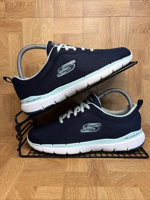Skechers Flex Appeal 3.0 Navy/Aqua Trainers 13070 Women’s UK 4 - Image 1 of 4