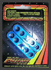 Spark Plug Wire Loom Separators Blue Anodized 7mm 8mm PROFORM 66220 SLOTLOK NEW - Bild 1 von 1