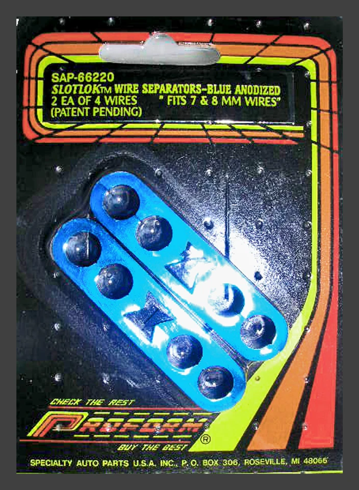 Spark Plug Wire Loom Separators Blue Anodized 7mm 8mm PROFORM 66220 SLOTLOK NEW - Image 1 of 1