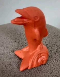 Vintage DIENER ERASER orange DOLPHIN ANIMAL Ocean - Picture 1 of 3