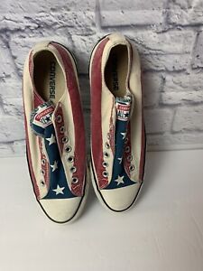 Converse Men's Chuck Taylor All Star Stars and Stripes SZ 10 No Strings Low Top