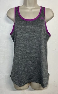 Canotta ADIDAS piccola grigio scuro viola orlo racerback - Foto 1 di 6