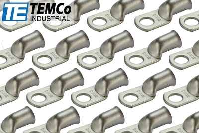 50 Lot 3/0 1/2" Hole Ring Terminal Lug Tin Plated Copper Uninsulated AWG Gauge - Image 1 of 4