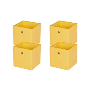 Collapsible Fabric Cube Storage Bins (10.5" X 10.5"), 4 Pack, Golden Curry - Picture 1 of 12