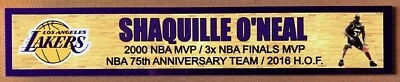 SHAQUILLE O'NEAL LOS ANGELES LAKERS FULL COLOR NAME PLATE